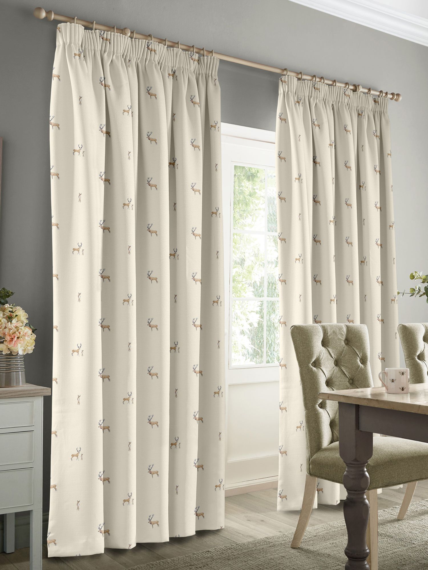 sophie allport stags natural curtains
