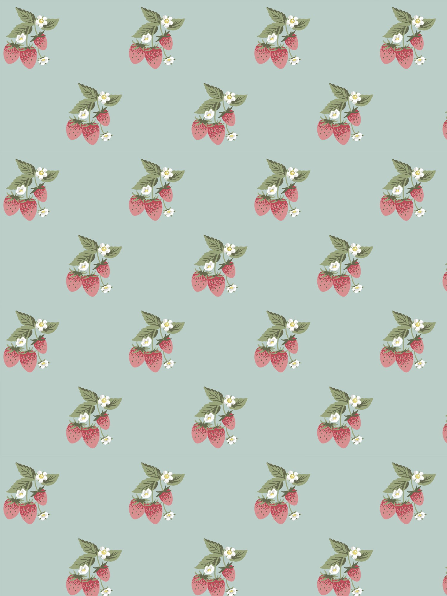 sophie allport strawberries pale blue curtains