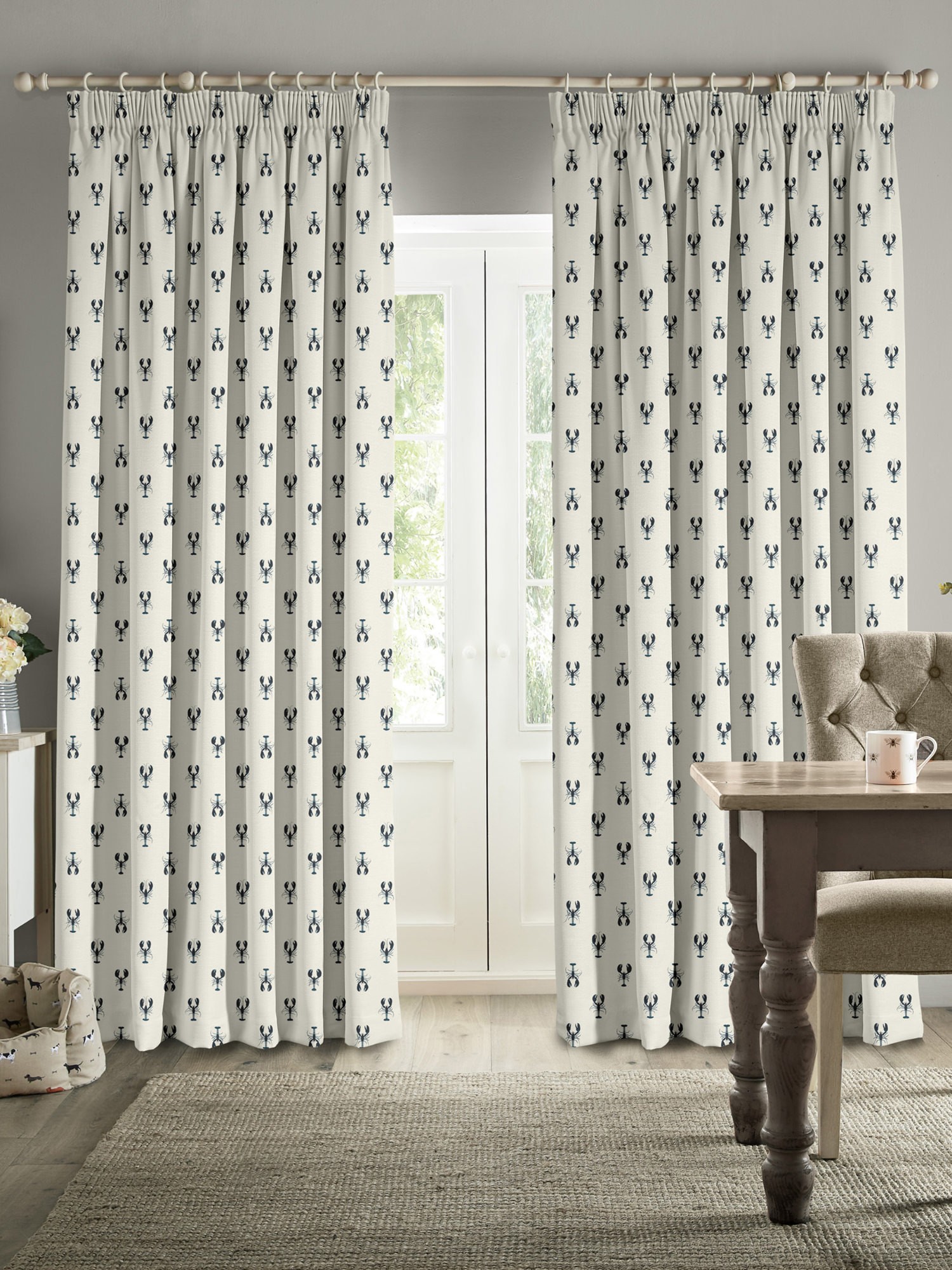sophie allport lobster white curtains