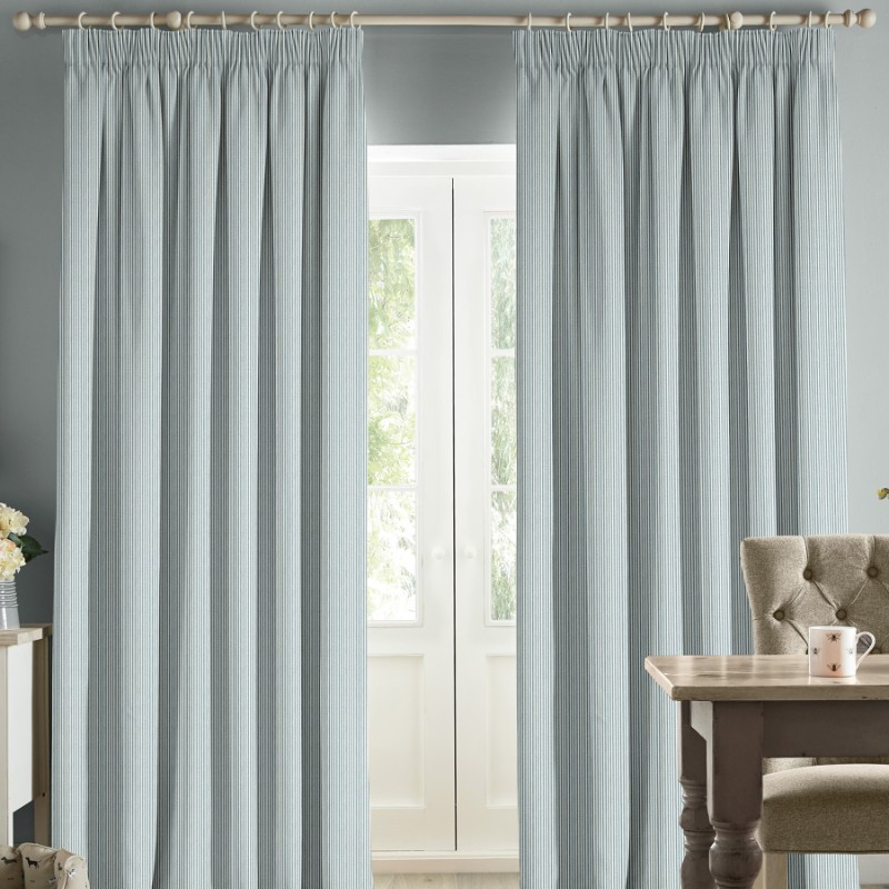Sophie Allport Stamford Stripe Blue Curtains