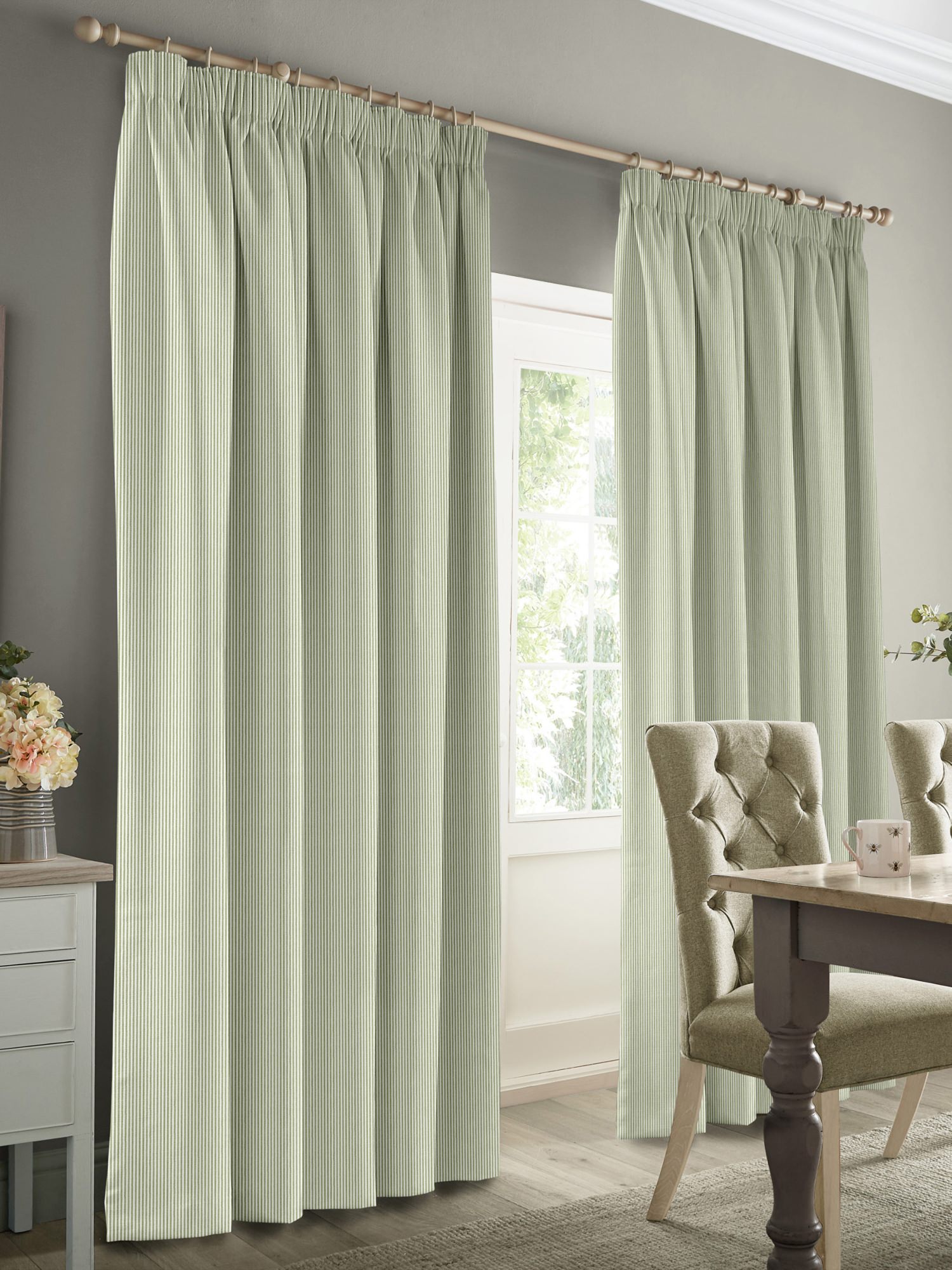 sophie allport stamford stripe sage curtains