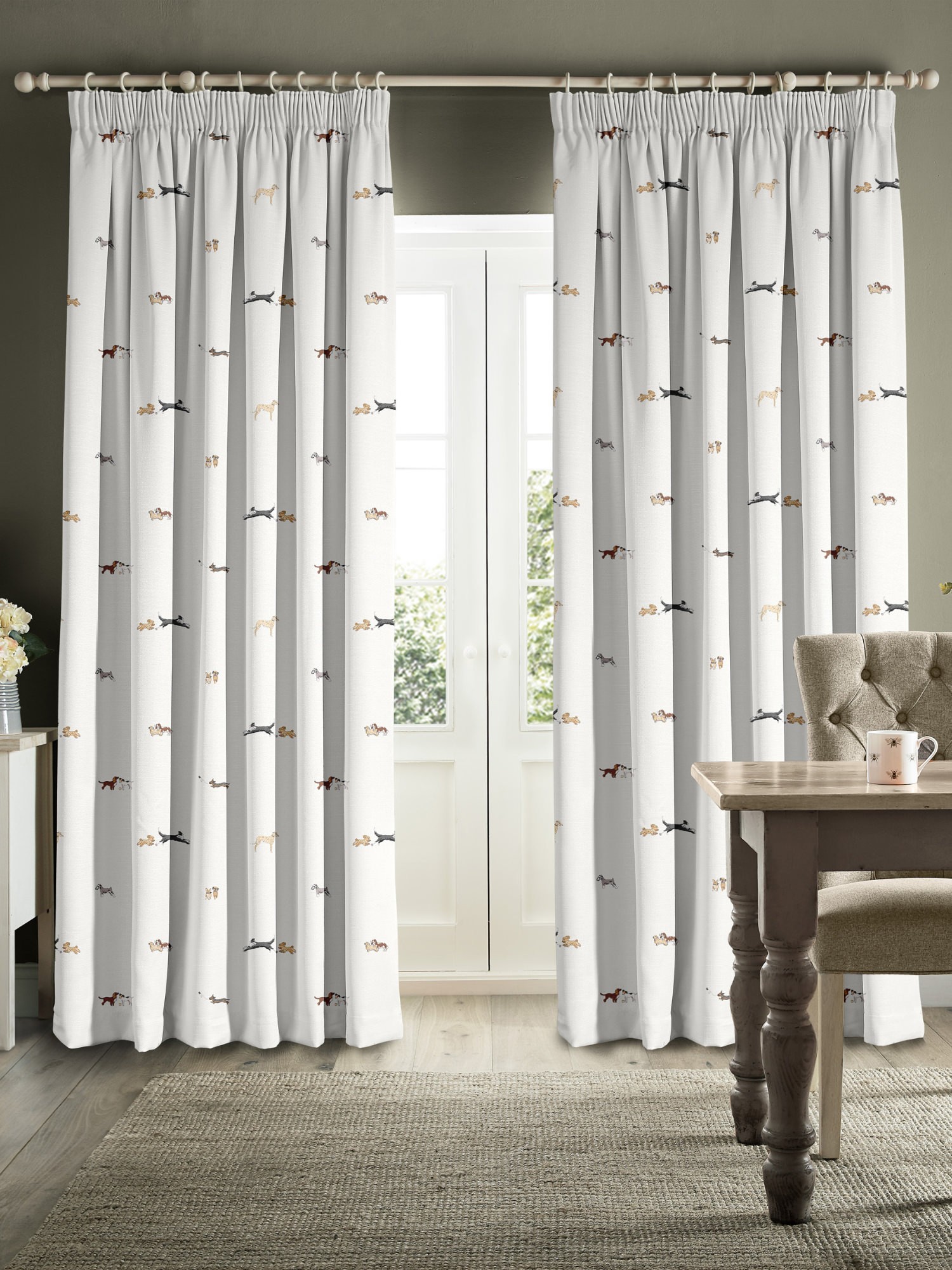 sophie allport doggy daycare off white curtains