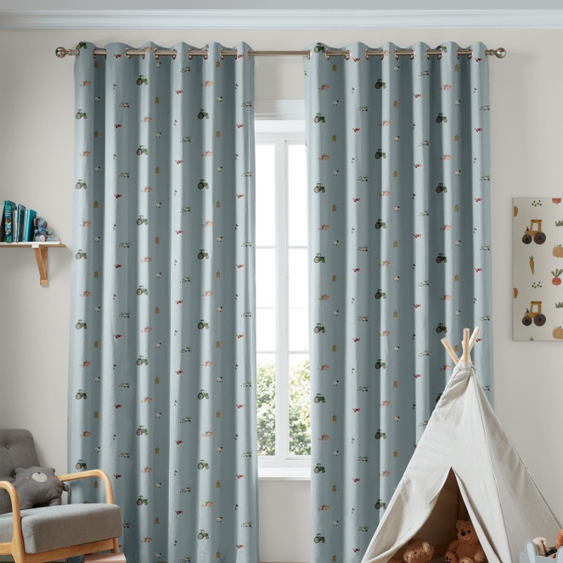 Sophie Allport On the Farm Blue Curtains