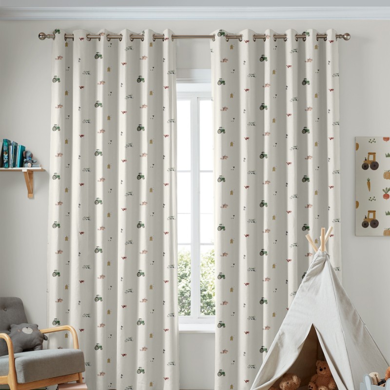 Sophie Allport On the Farm Neutral Curtains