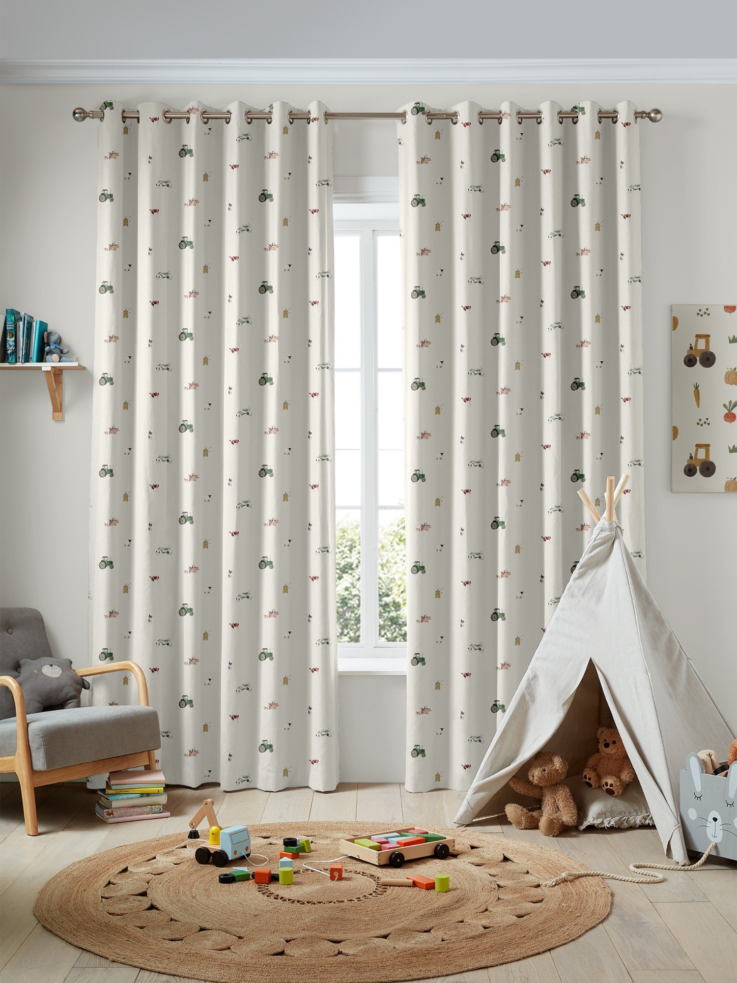 sophie allport on the farm neutral curtains