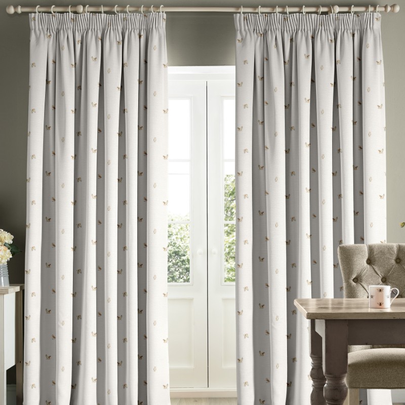 Sophie Allport Snowy Owls Off White Curtains