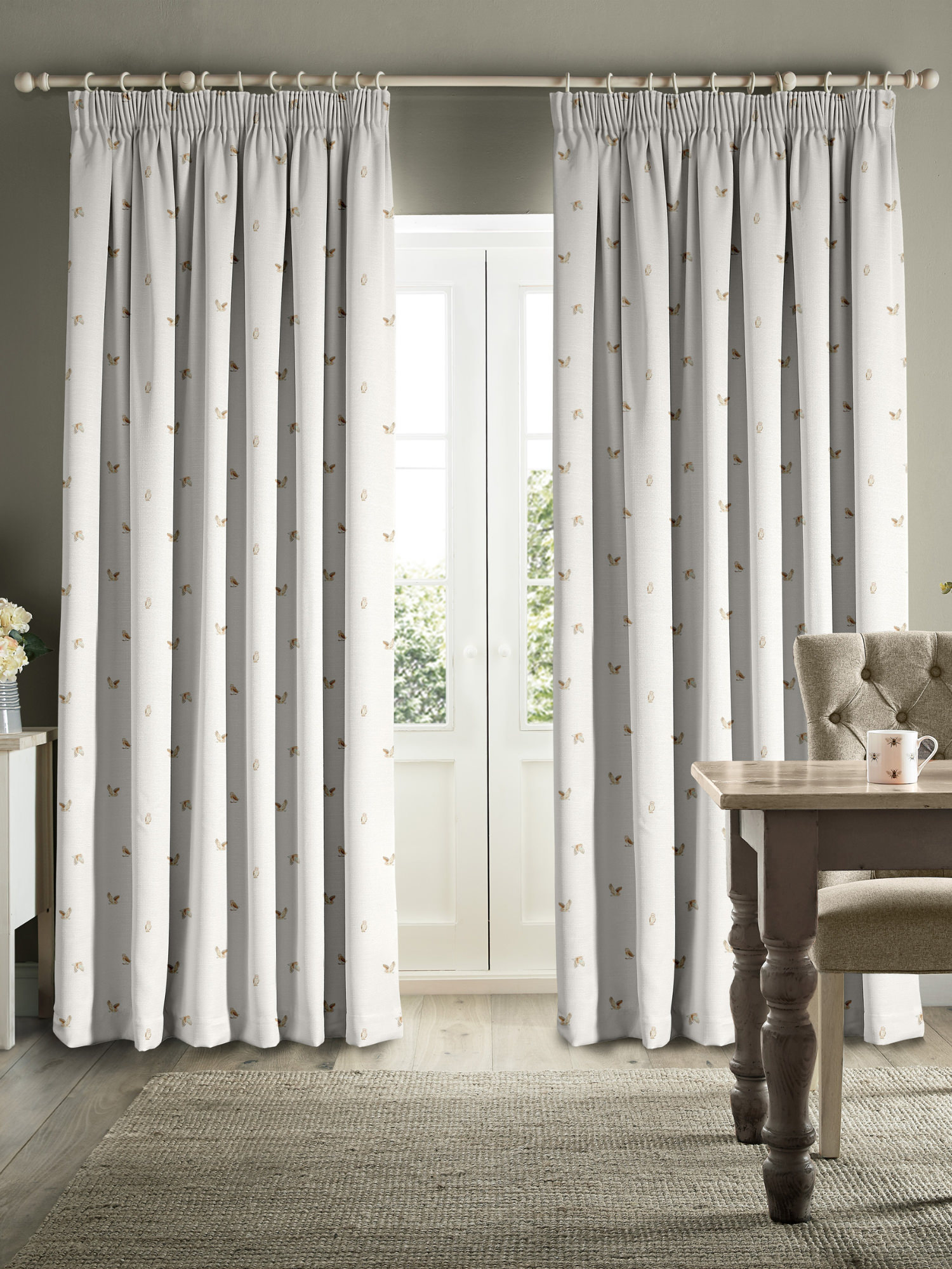 sophie allport snowy owls off white curtains