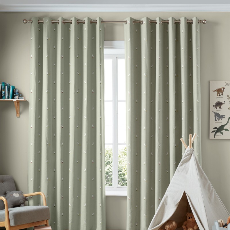 Sophie Allport Runner Duck Sage Green Curtains