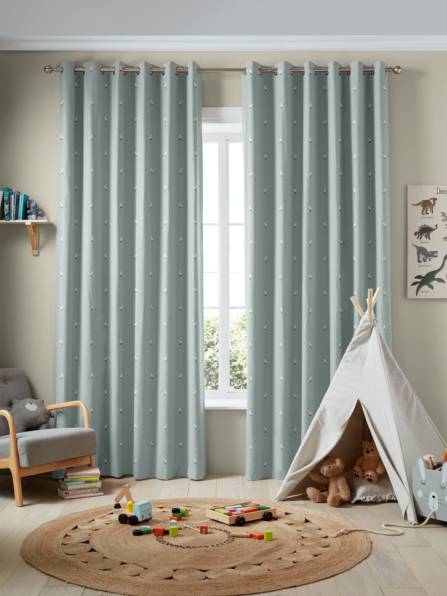 sophie allport runner duck blue curtains
