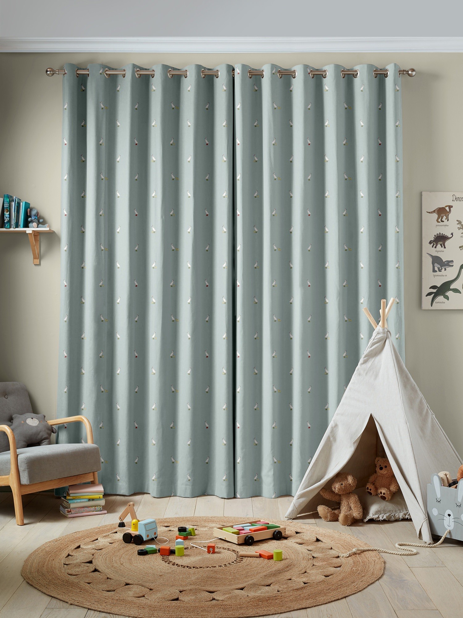 sophie allport runner duck blue curtains