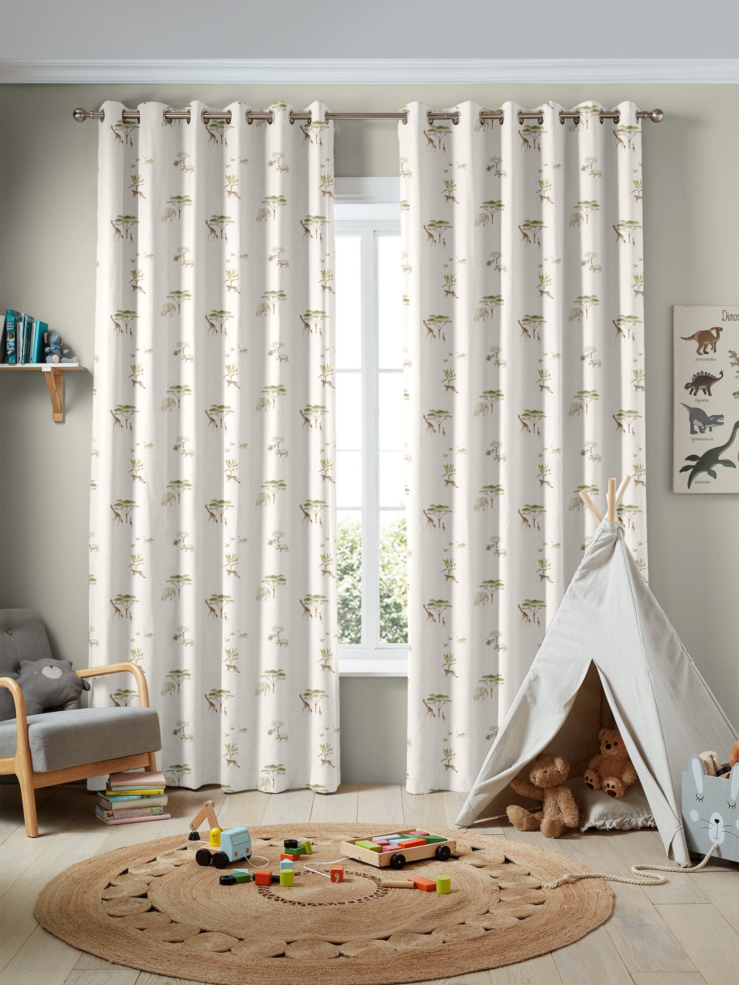 sophie allport wild savannah off white curtains
