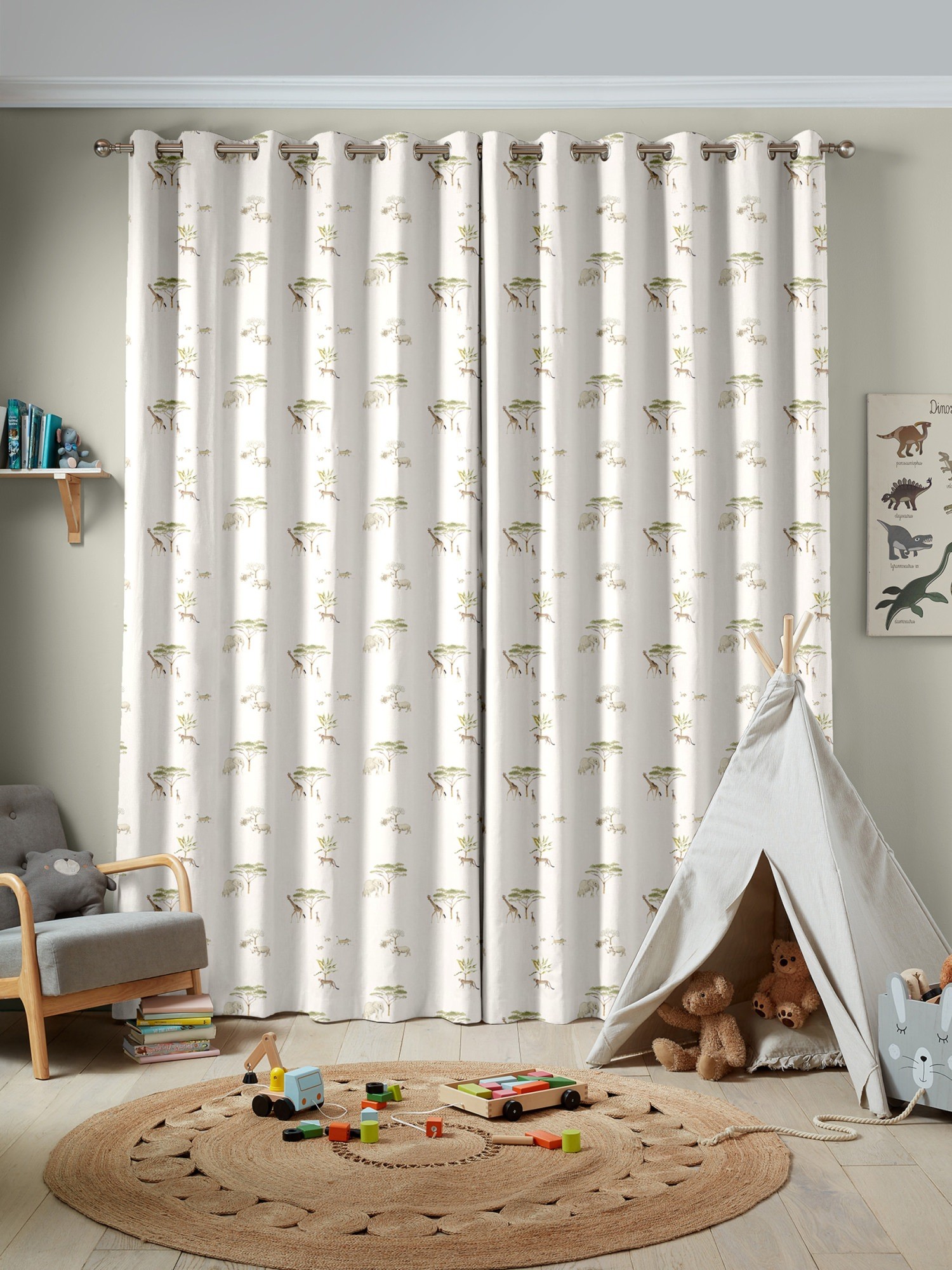 sophie allport wild savannah off white curtains