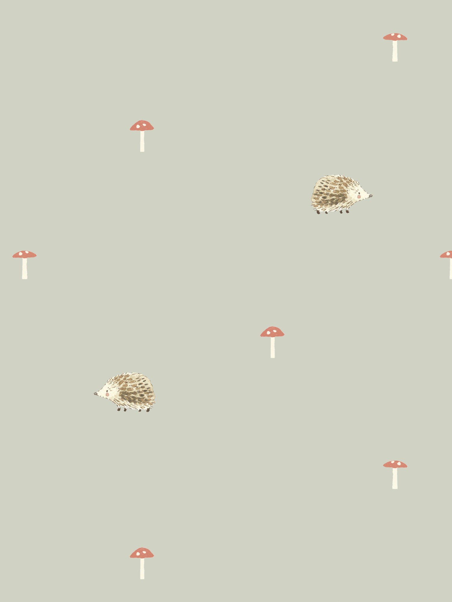 sophie allport woodland hedgehog sage green curtains