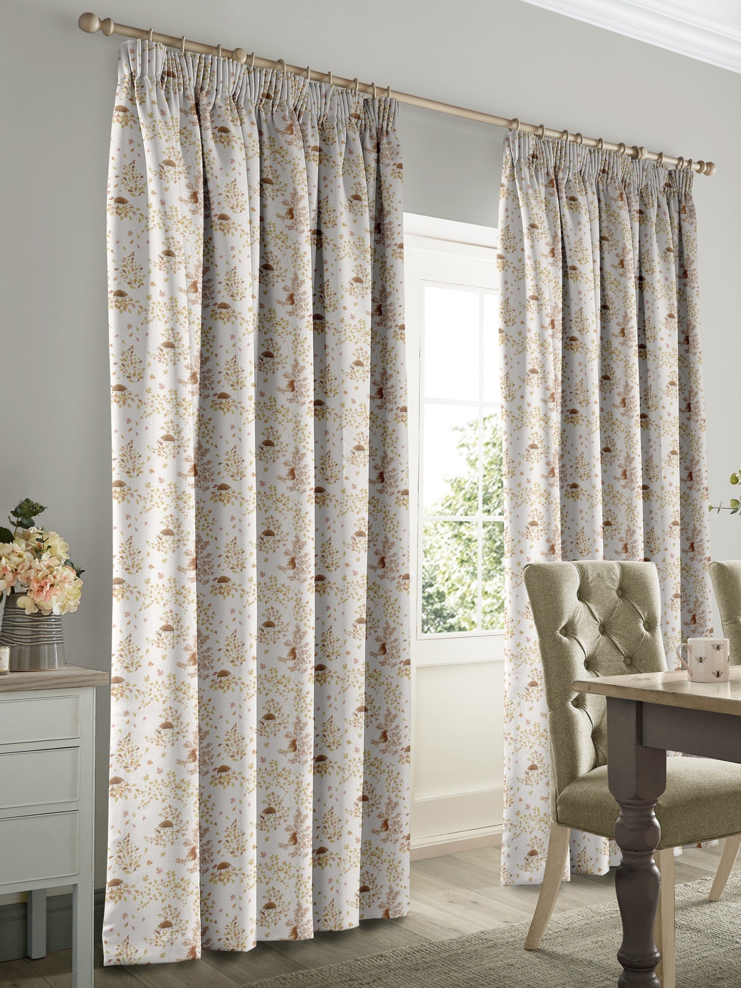 sophie allport woodland friends off white curtains