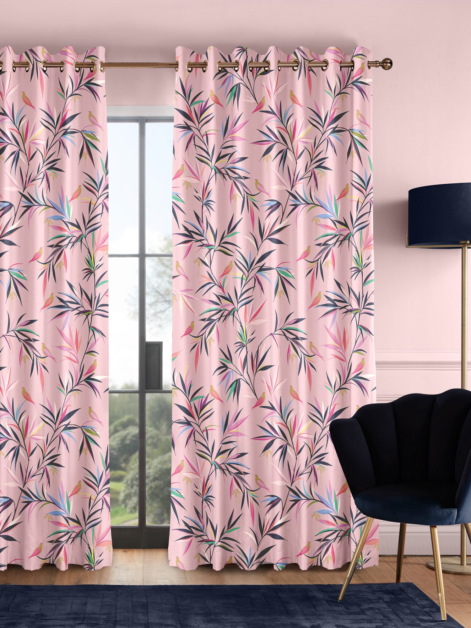 sara miller bamboo soft pink curtains