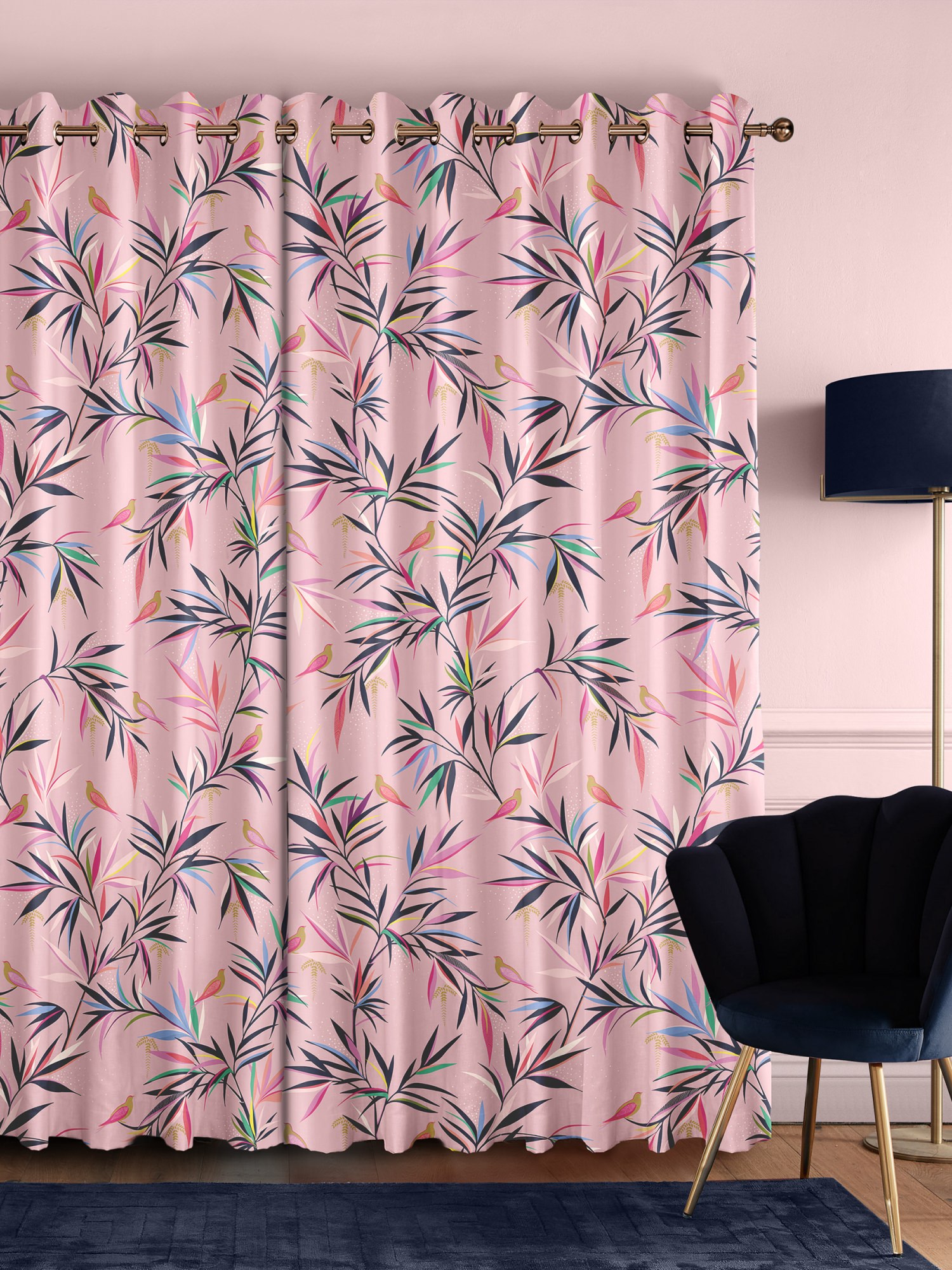 sara miller bamboo soft pink curtains