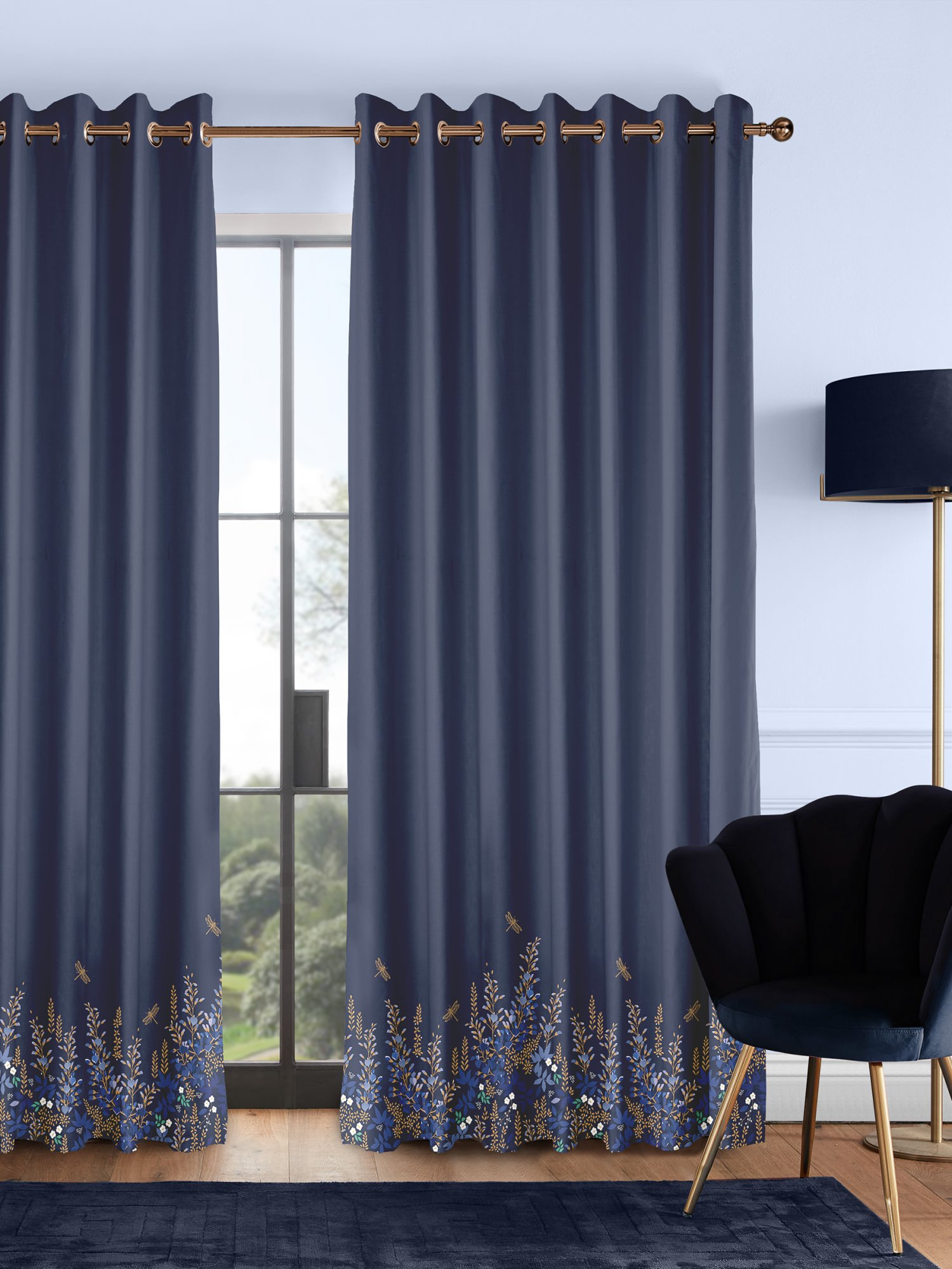 sara miller wisteria navy curtains