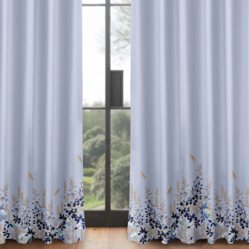 Sara Miller Wisteria Pale Blue Curtains