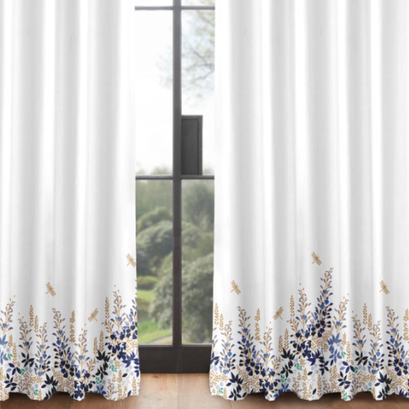 Sara Miller Wisteria White Curtains