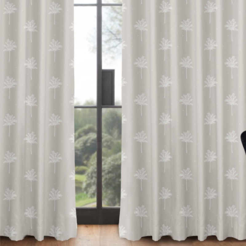Sara Miller Small Palm Tree Linen Curtains