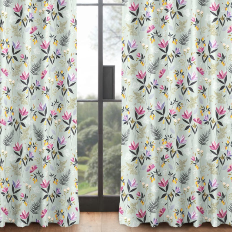 Sara Miller Orchard Floral Duckegg Curtains