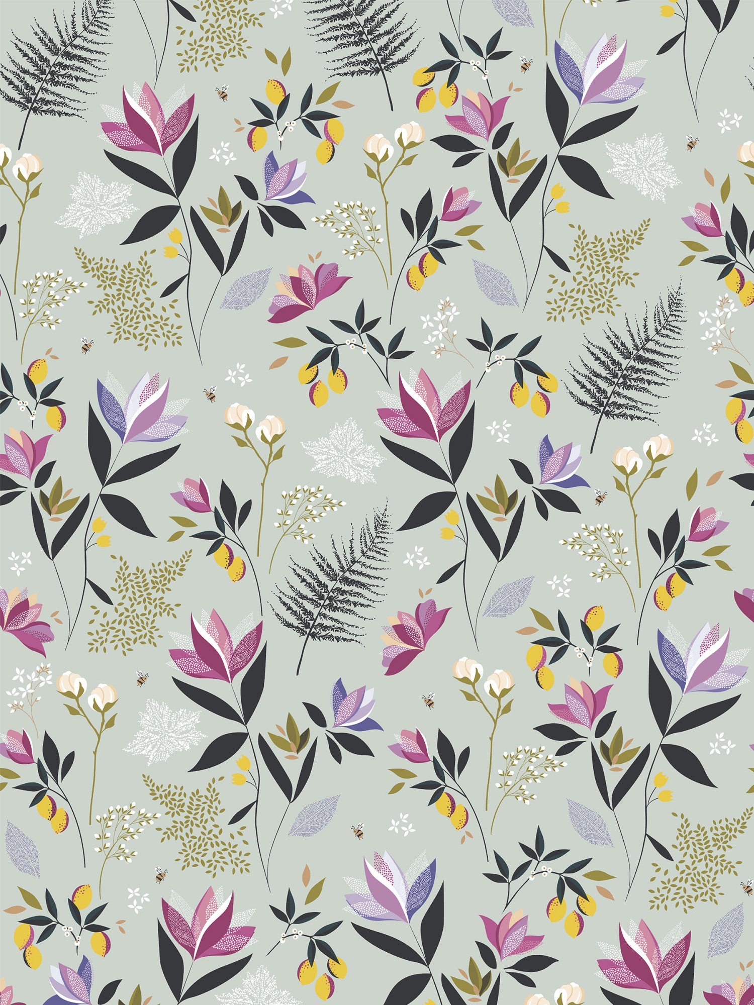 sara miller orchard floral duckegg curtains