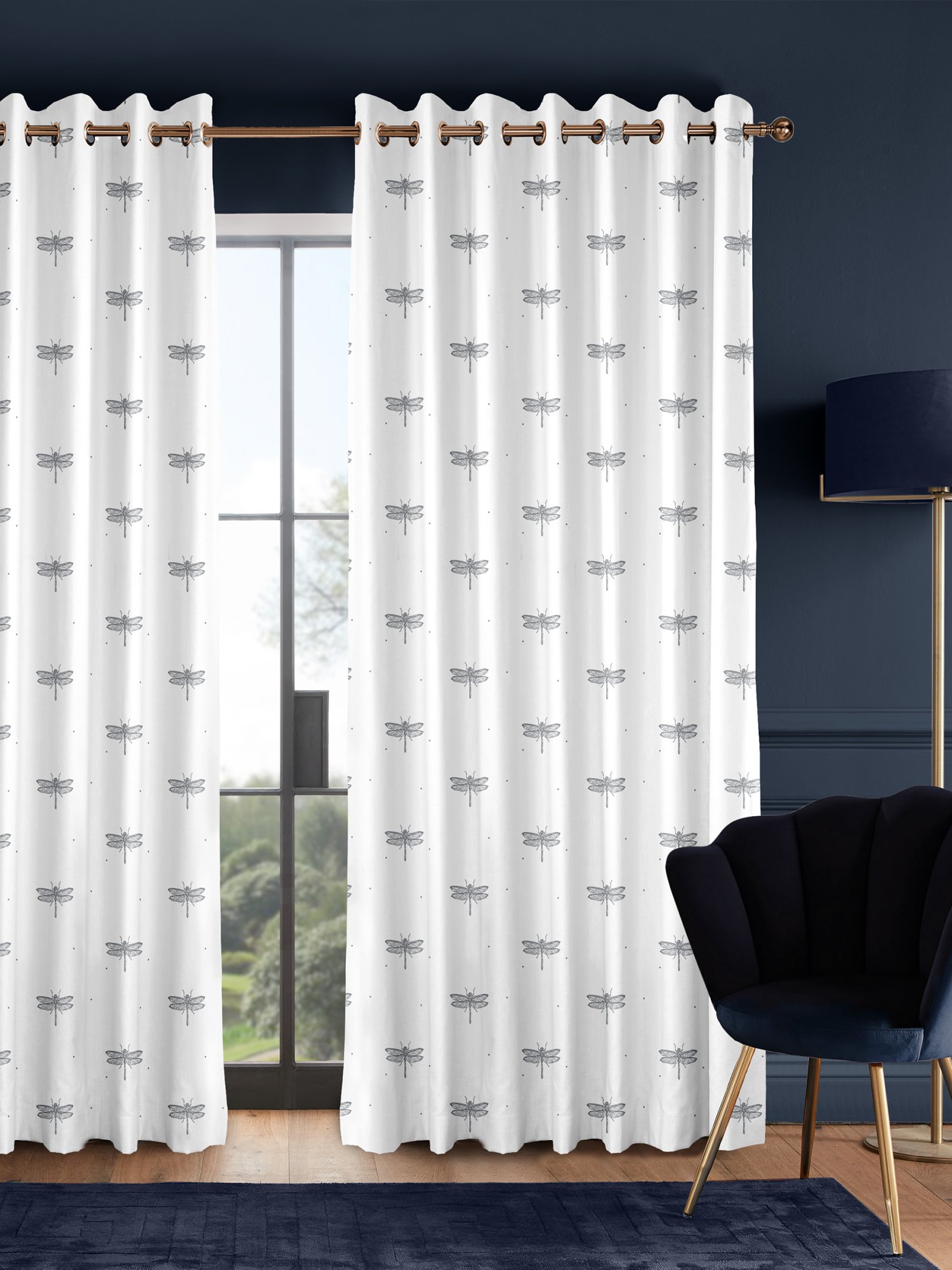 sara miller dragonfly white curtains