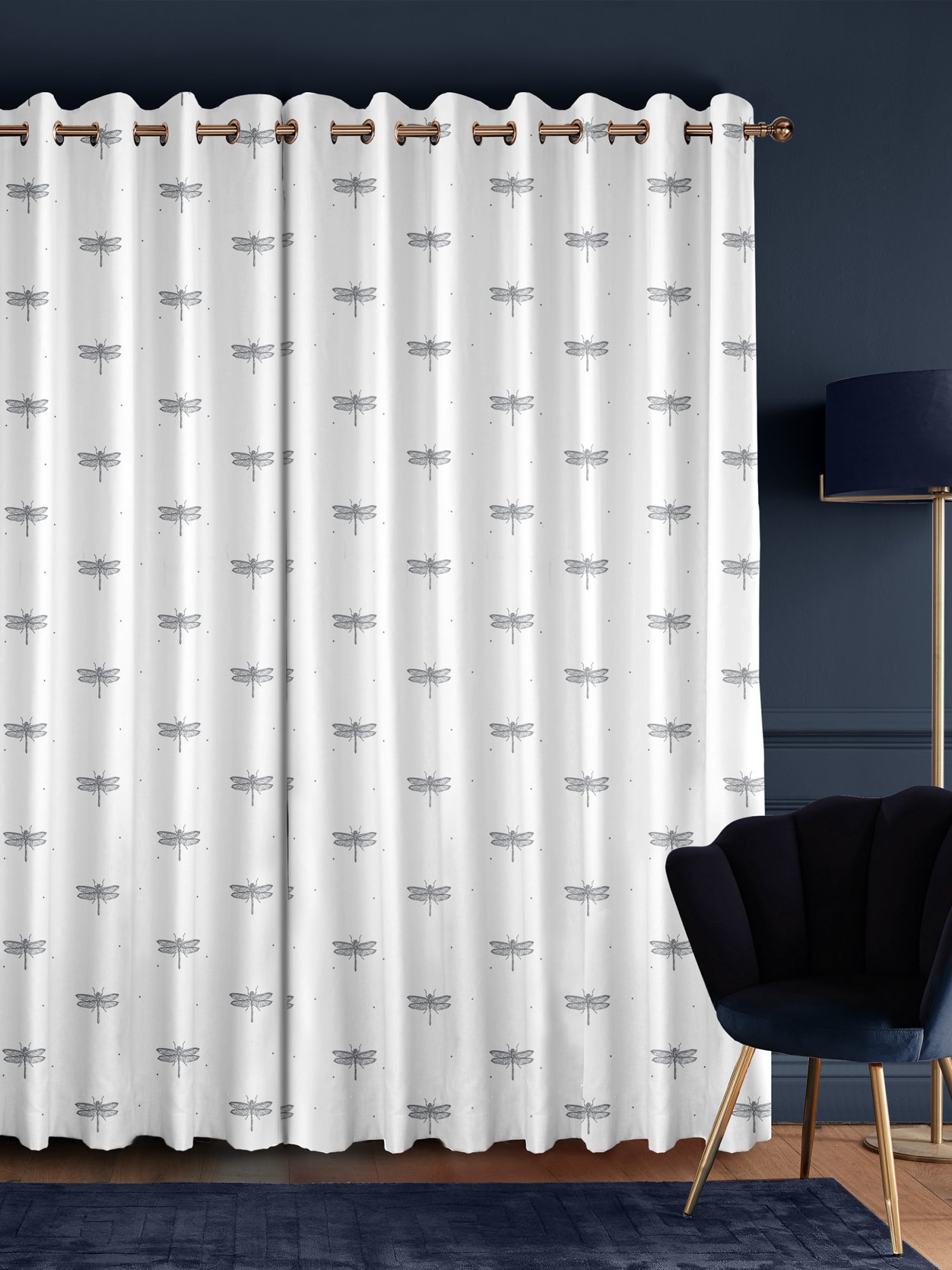sara miller dragonfly white curtains