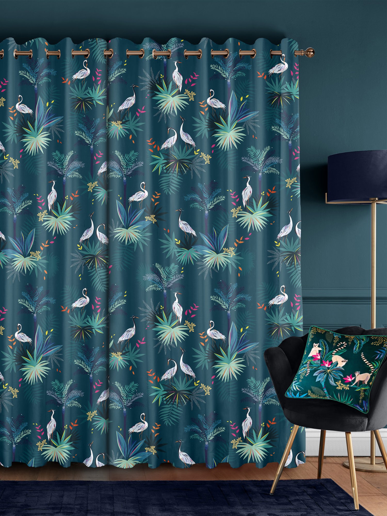 sara miller heron teal curtains