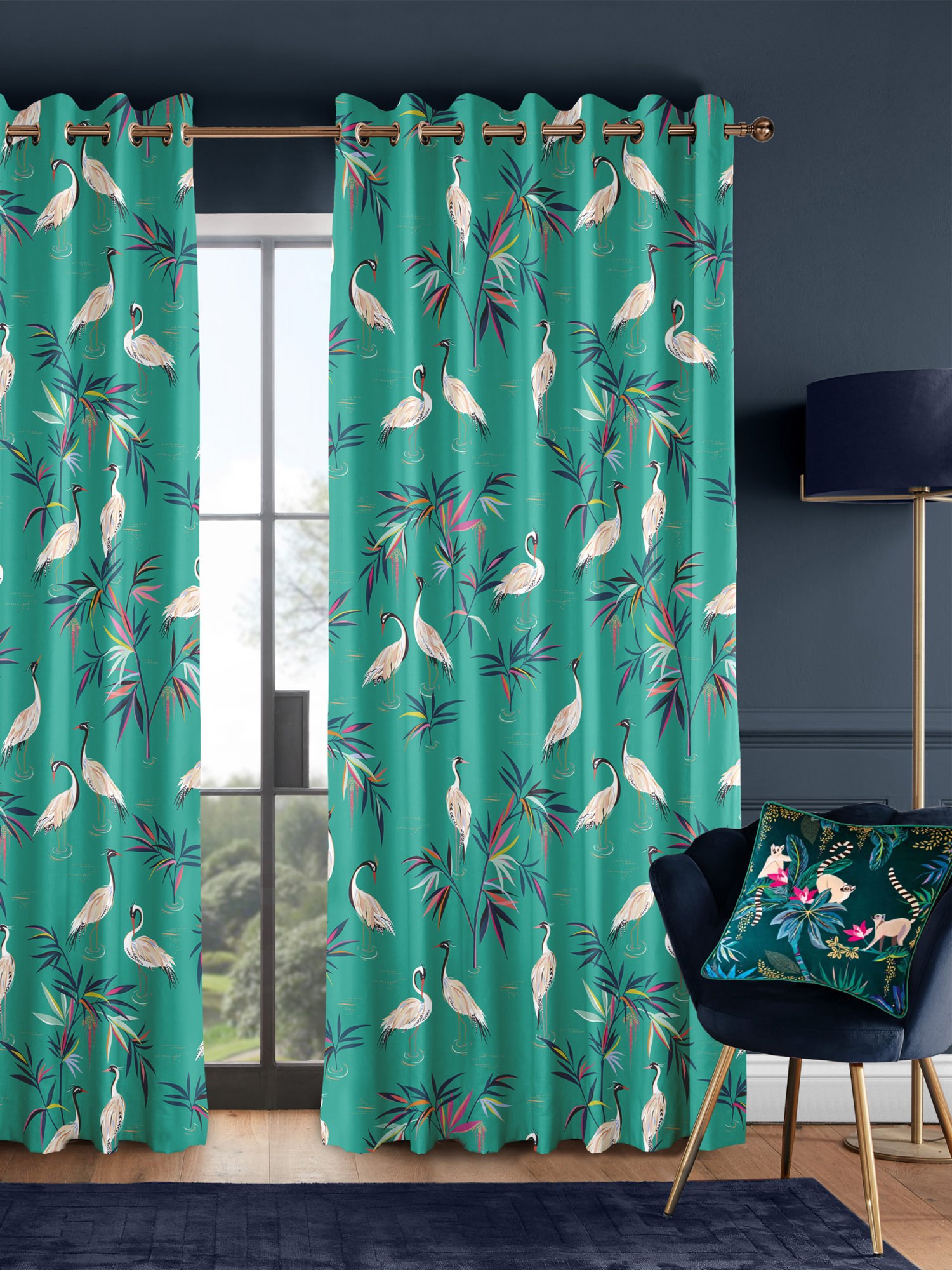 sara miller heron green curtains
