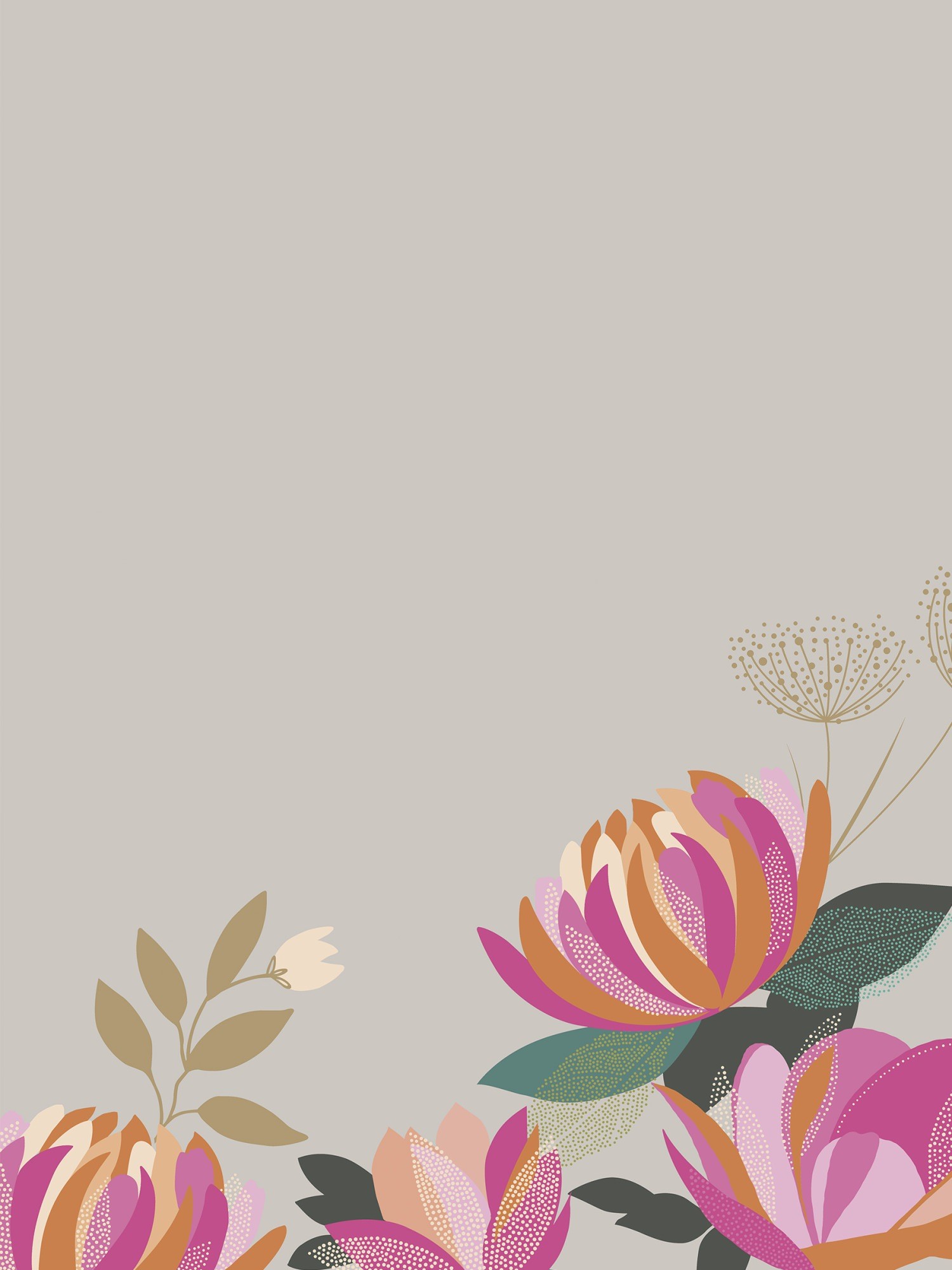 sara miller peony border pale grey curtains