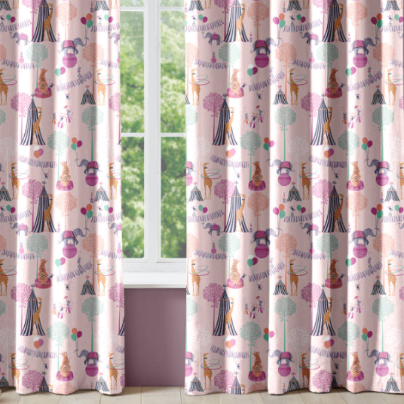 Sara Miller Circus Pink Curtains