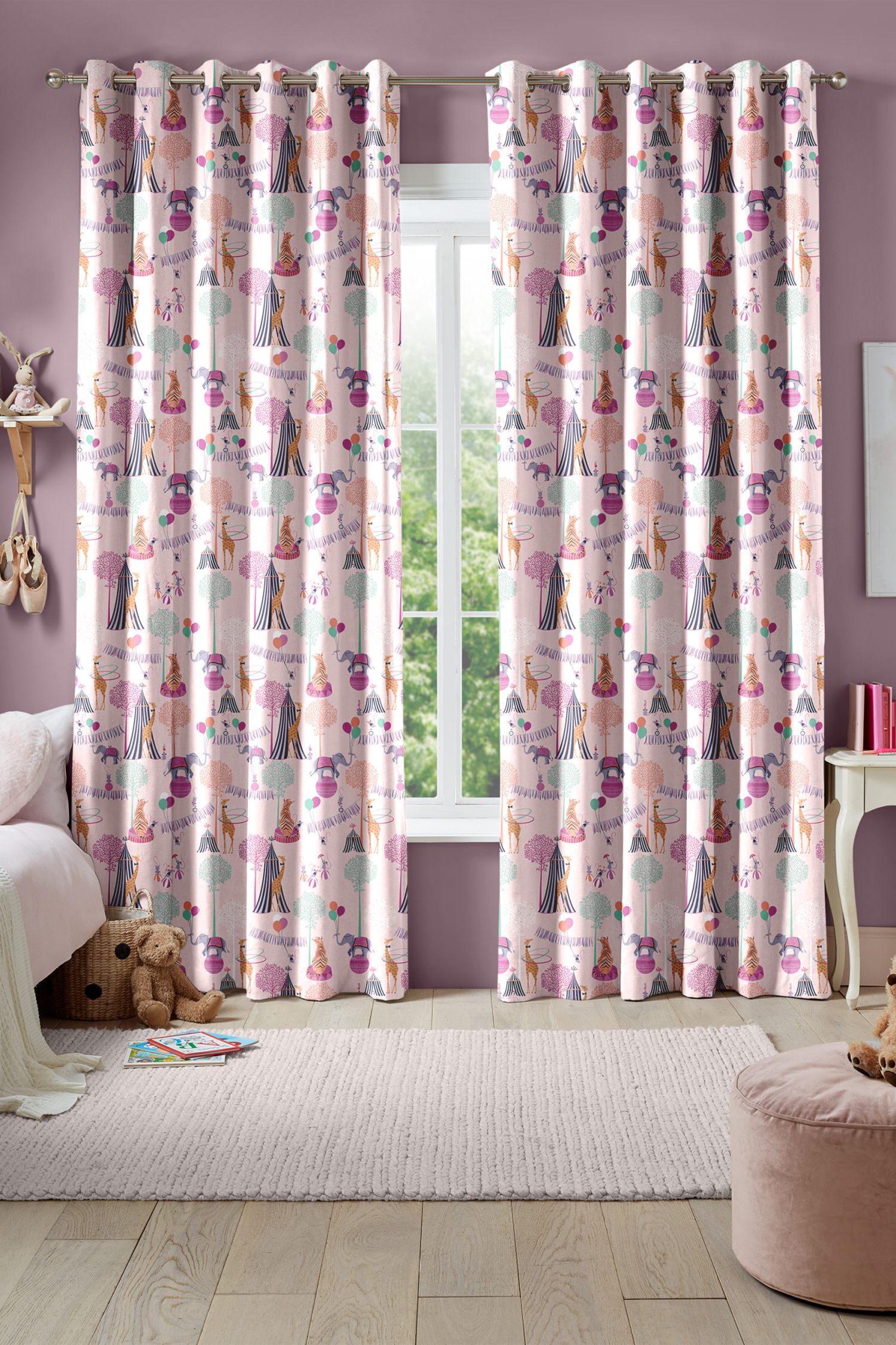 sara miller circus pink curtains