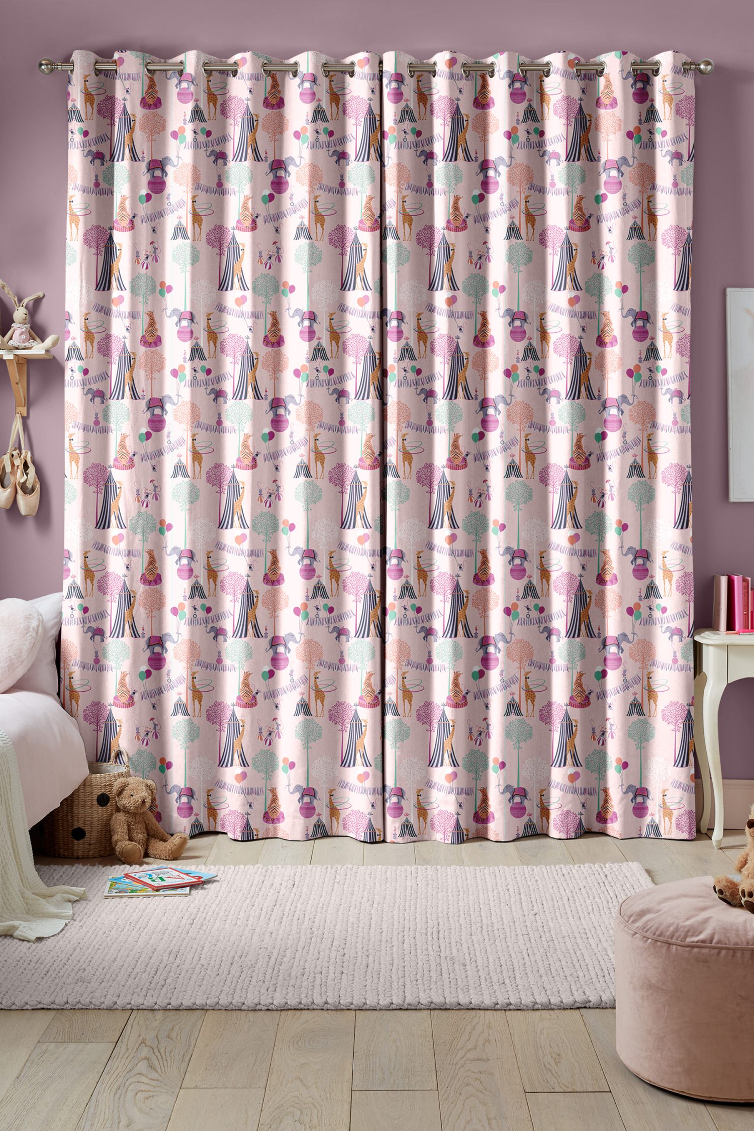 sara miller circus pink curtains