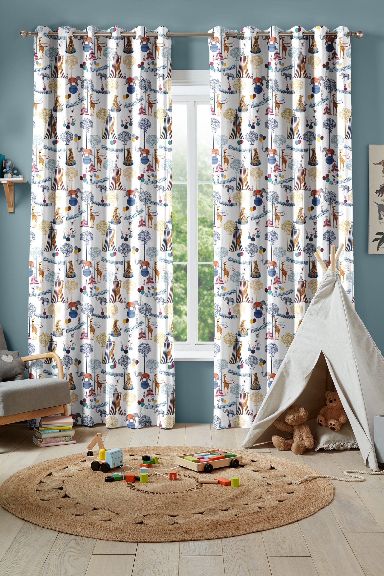 sara miller circus white curtains