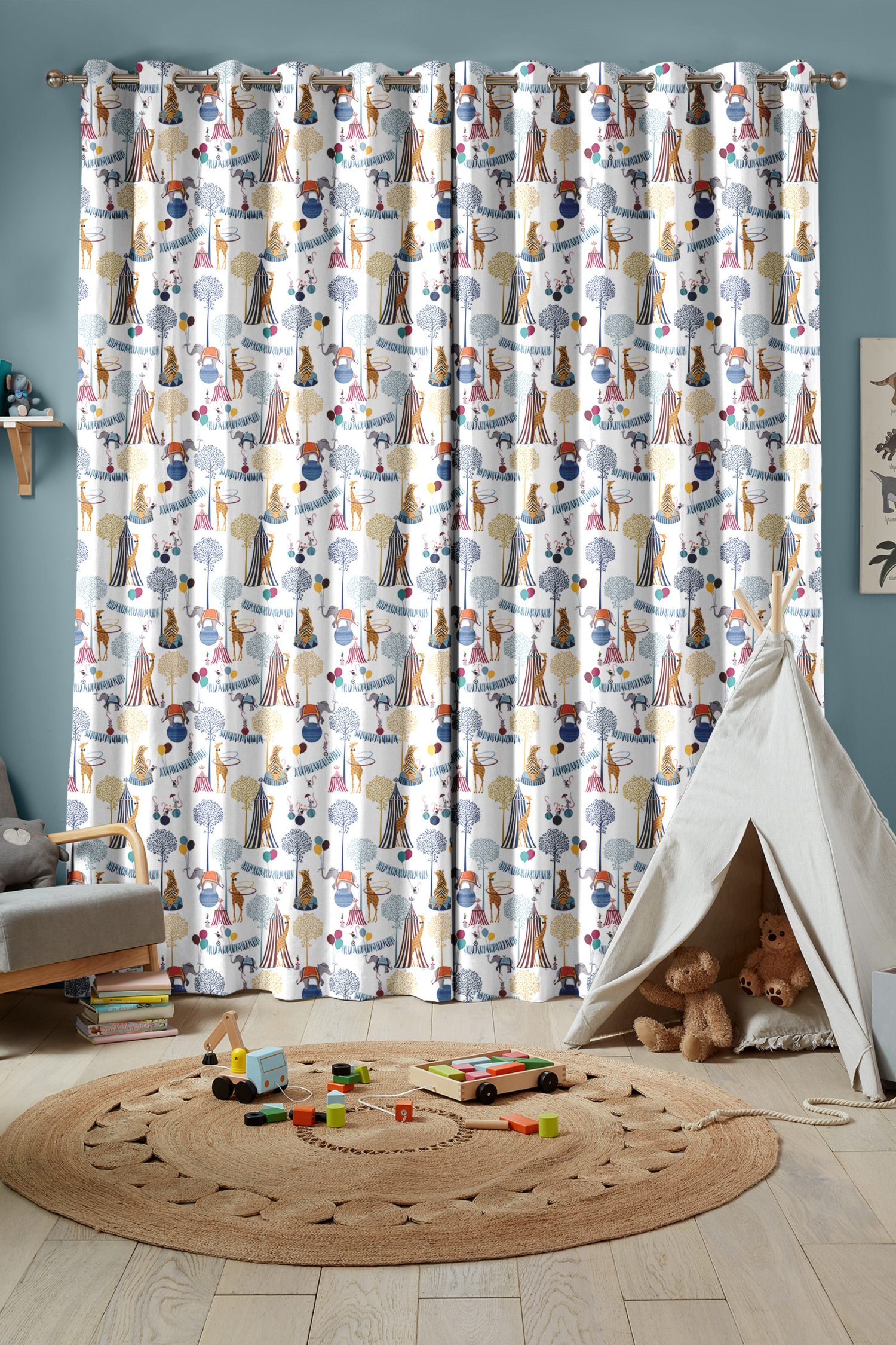 sara miller circus white curtains