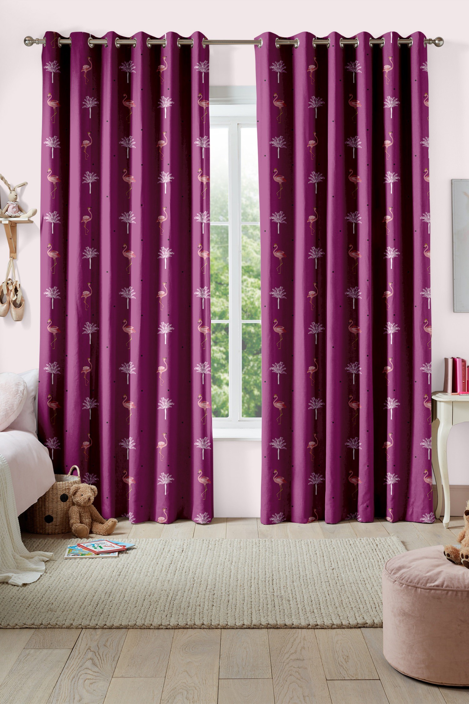 sara miller flamingo pink curtains