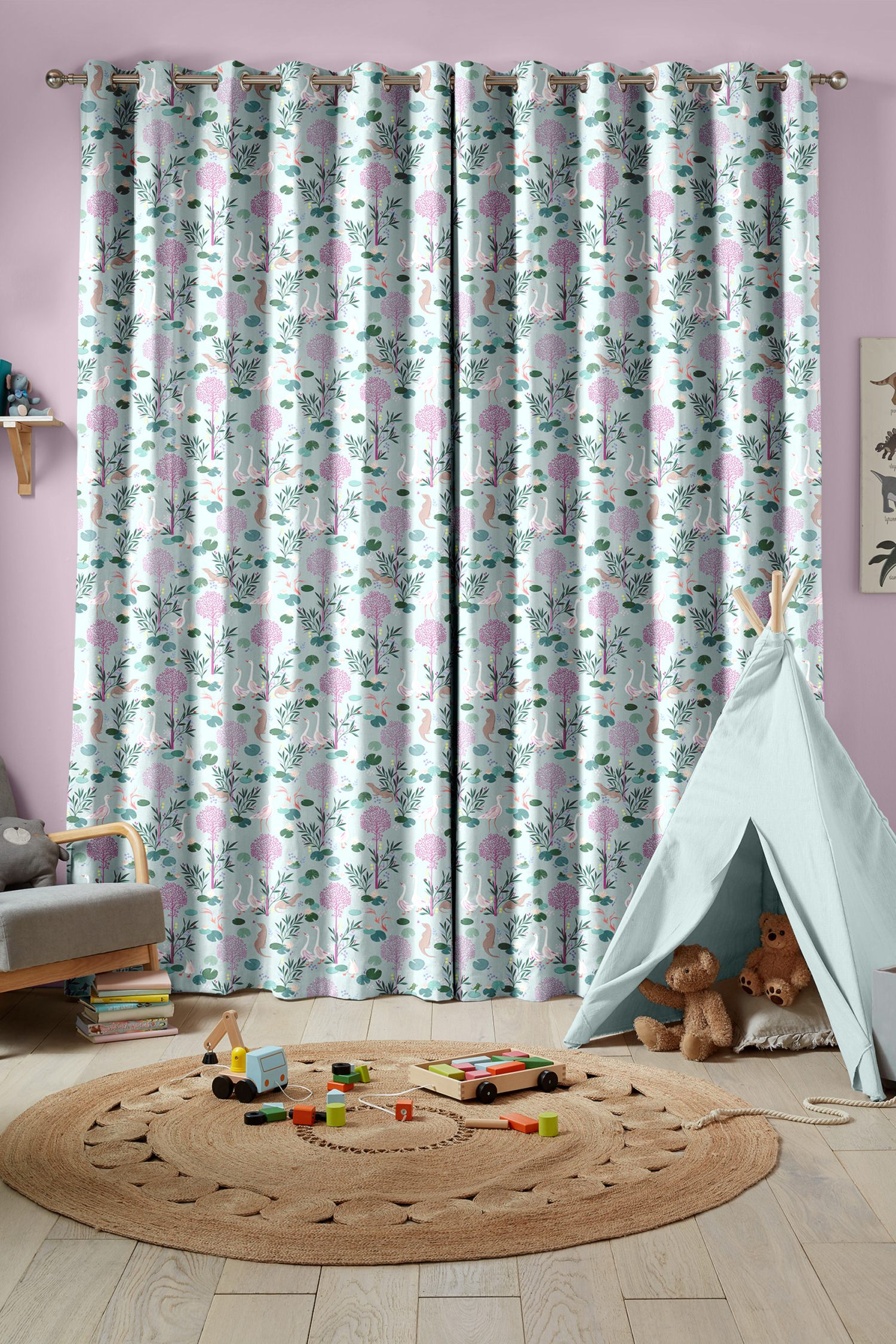 sara miller riverbank tales pale blue curtains