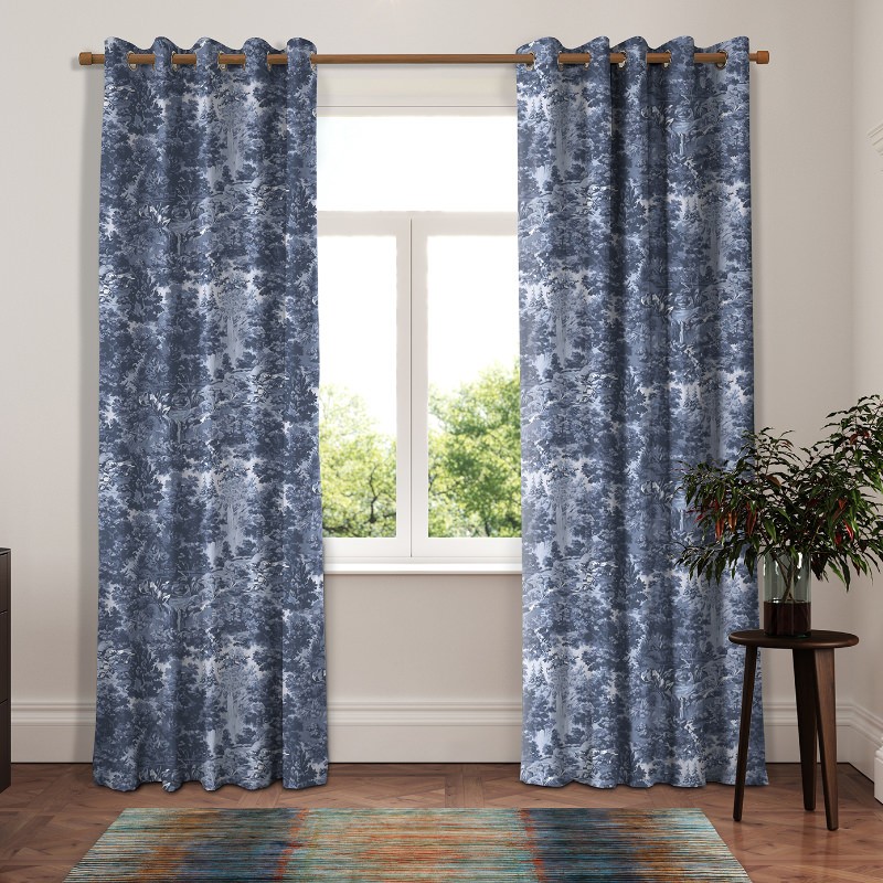 Ted Baker Landscape Navy Curtains