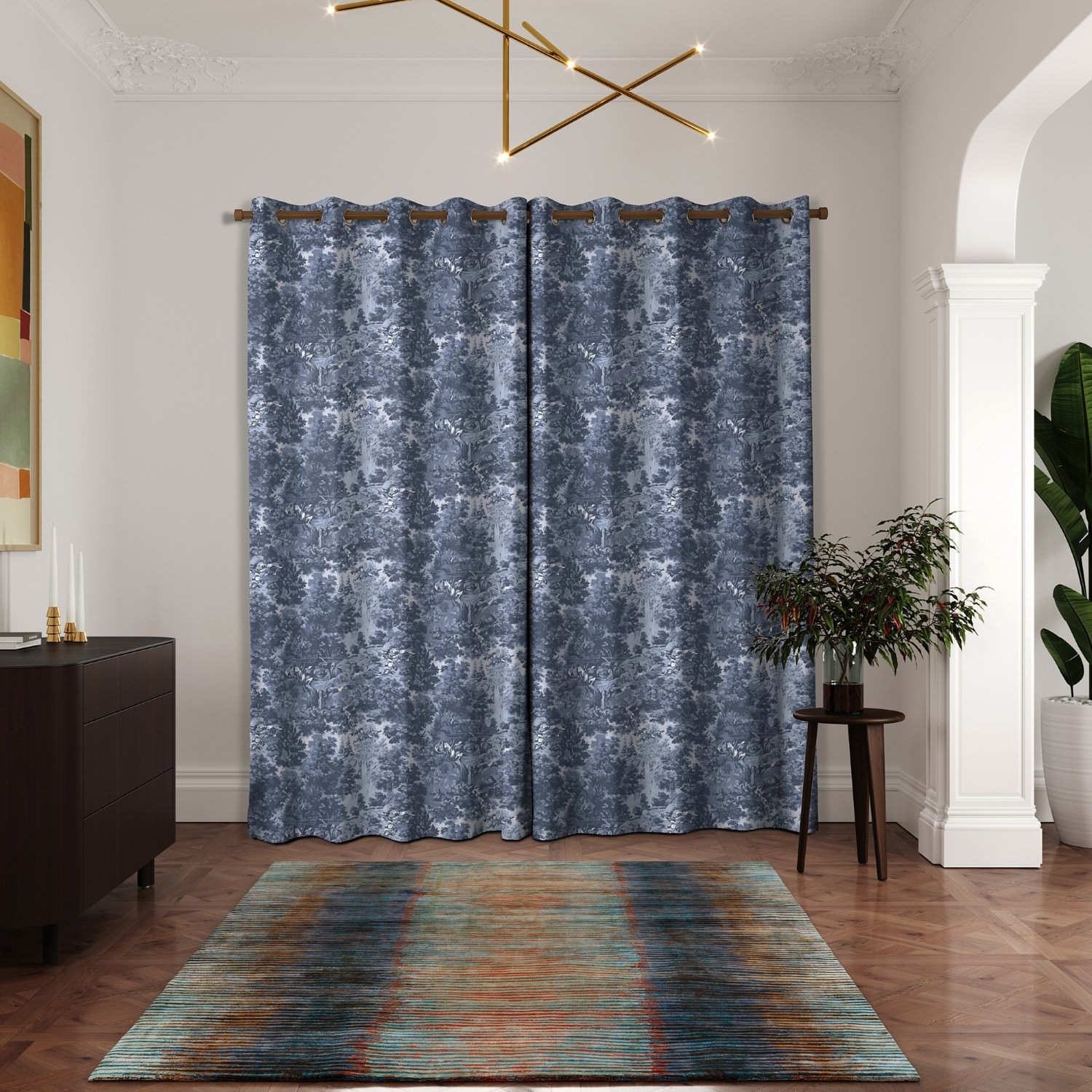 ted baker landscape navy curtains
