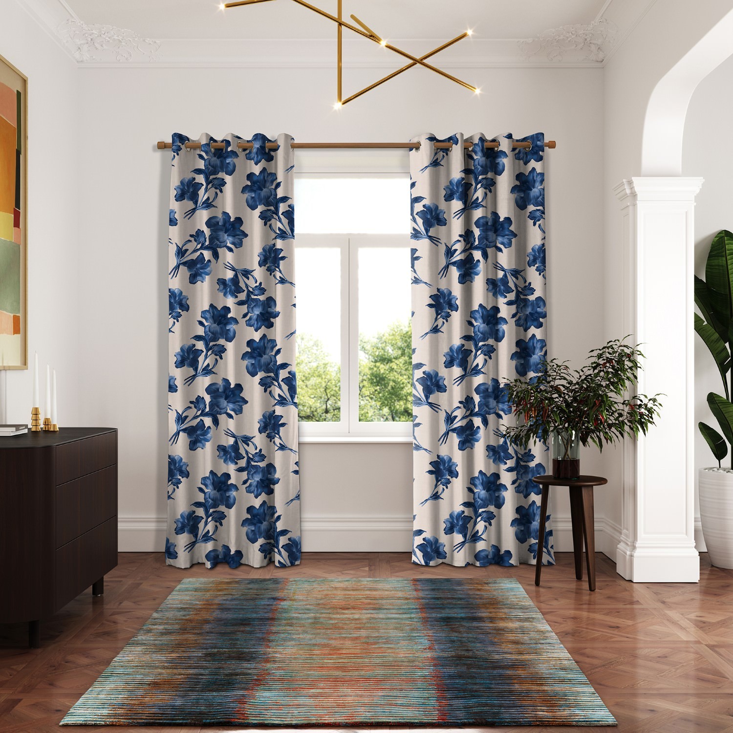 ted baker midnight garden blue curtains