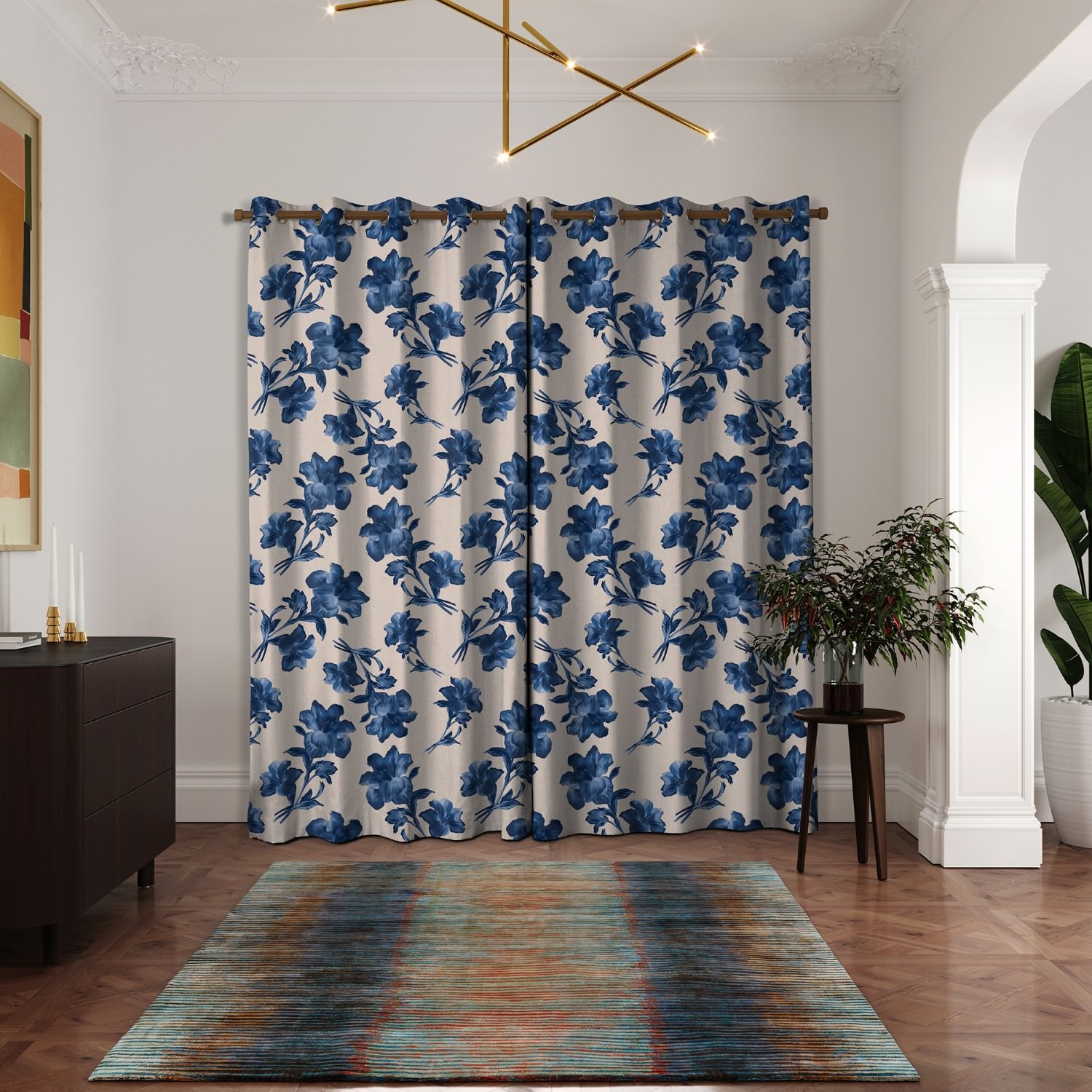 ted baker midnight garden blue curtains
