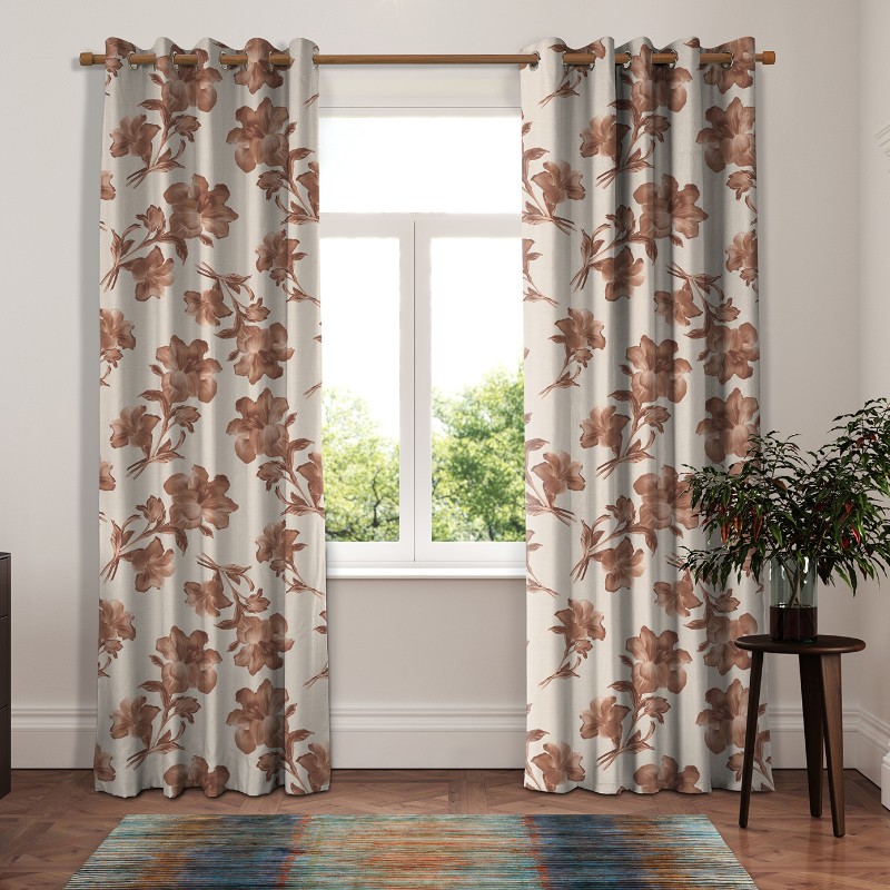 Ted Baker Midnight Garden Terracotta Curtains