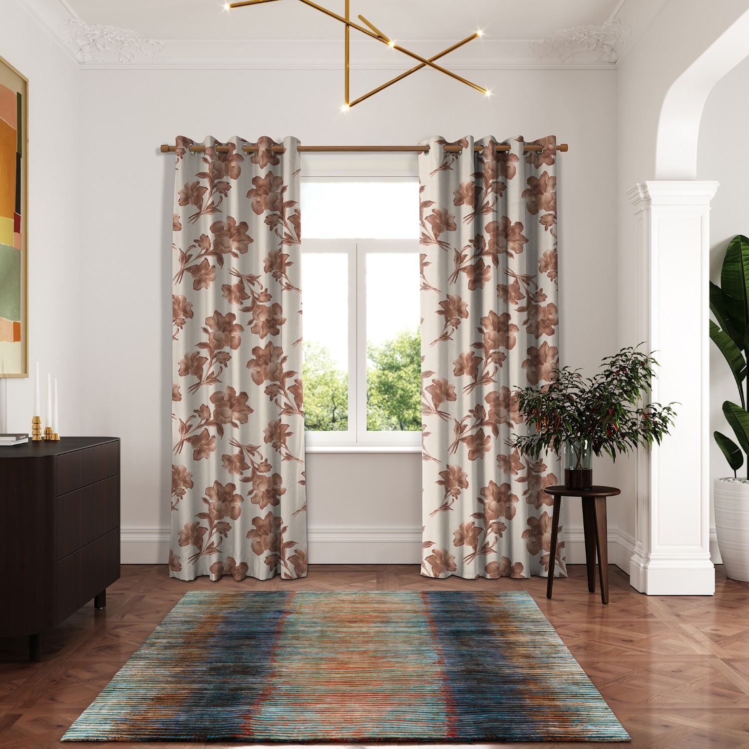 ted baker midnight garden terracotta curtains