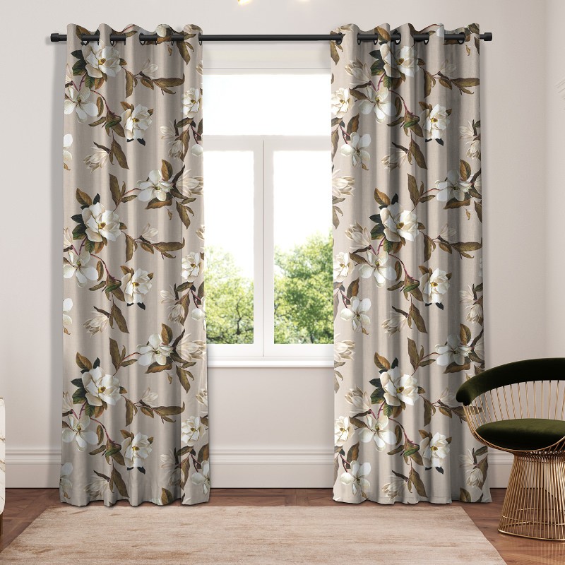 Ted Baker Velvet Opal Floral Linen Curtains