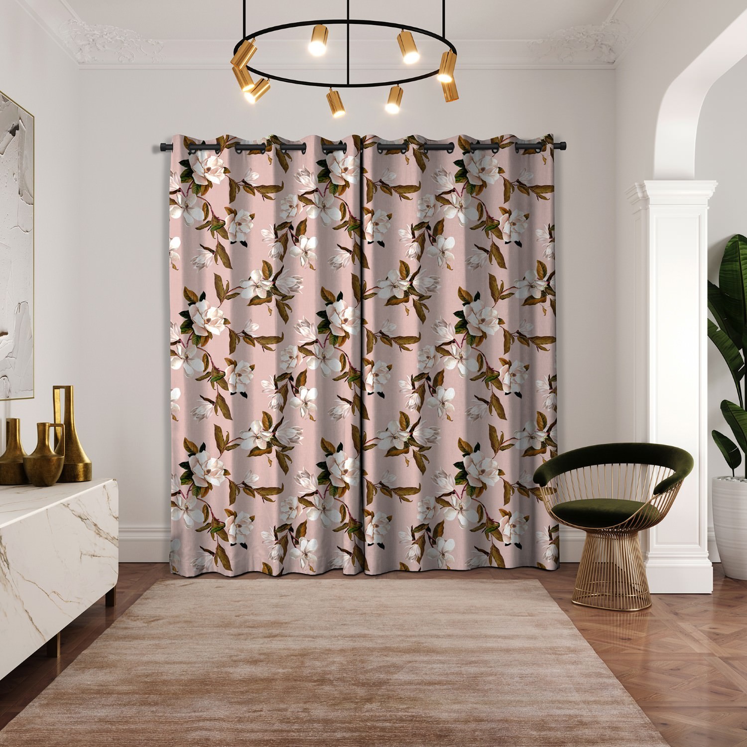 ted baker velvet opal floral pink curtains