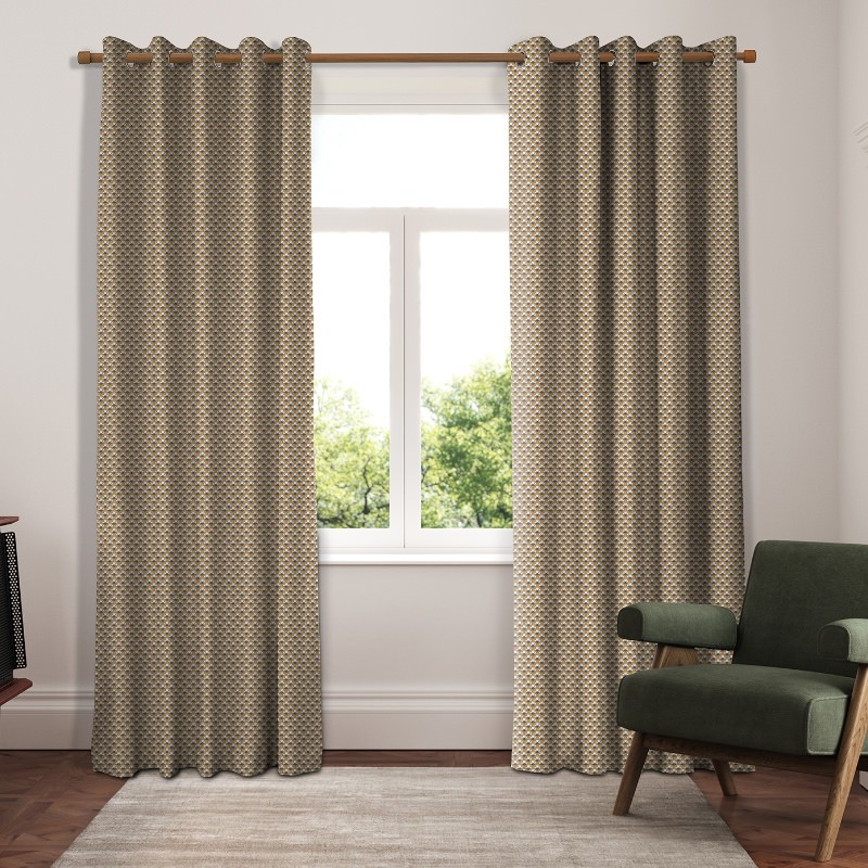 Ted Baker Palm Geo Gold Curtains