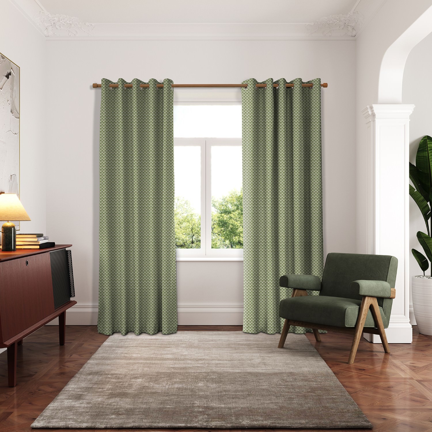 ted baker palm geo green curtains