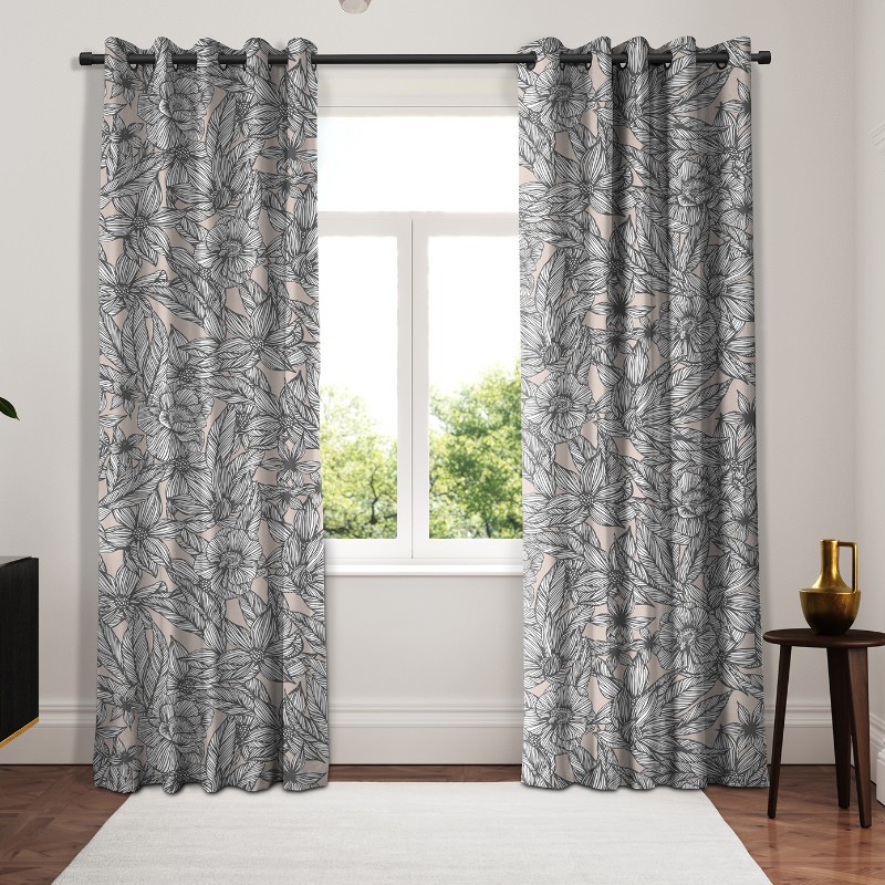Ted Baker Velvet Vietnm Linen Grey Curtains
