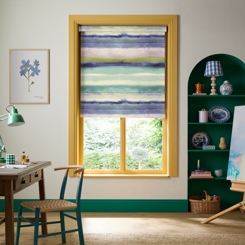 Bluebellgrey Hebrides Atlantic Purple Stripes Blackout Roller Blind